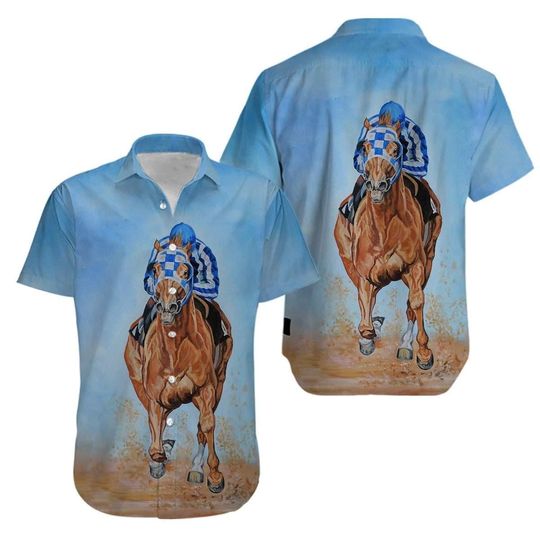 Discover Racehorse Hawaiian Shirt, Equestrian Aloha Shirt, Horse Racing Art