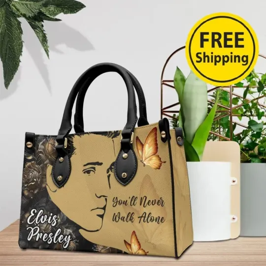 Discover Elvis Presley Leather Handbag, You’ll Never Walk Alone Handbag