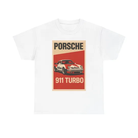 Discover Porsche Graphic T Shirt Turbo 911 Gt Retro Vintage Unisex Heavy Cotton Tee