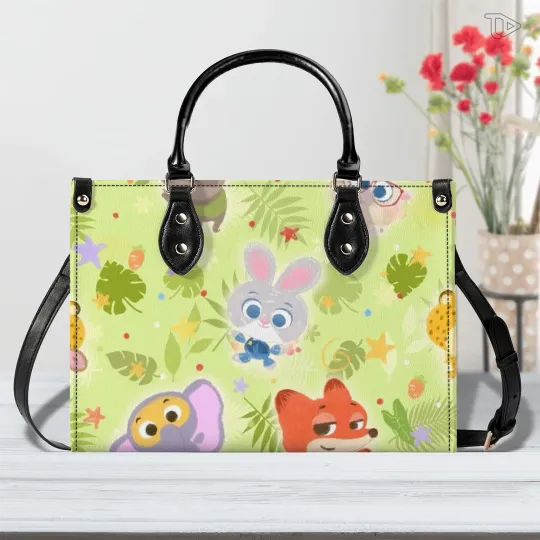 Discover Zootopia Leather Handbag Women Leather Hand Bag-Best Gift for Girl Friend