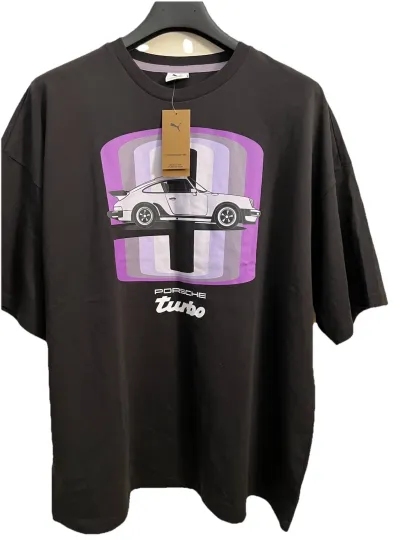 Discover PUMA X PORSCHE 911 TURBO GRAPHIC TEE [626379-01] LOOSE FIT SHIRT XL BLACK