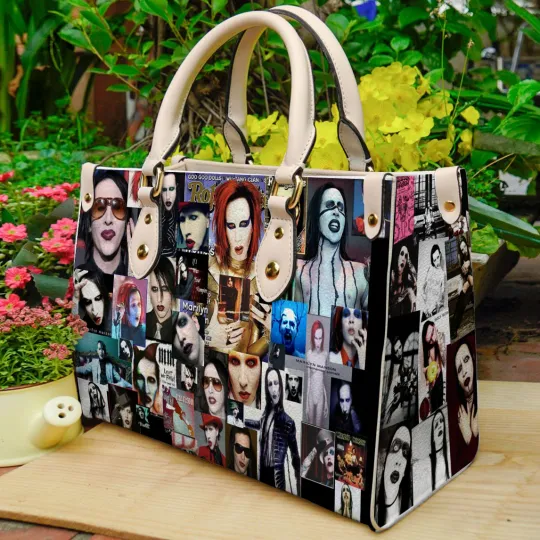 Discover Marilyn Manson Women Leather Hand Bag
