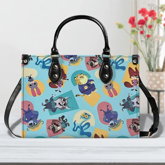 Discover Zootopia Leather Handbag Women Leather Hand Bag-Best Gift for Girl Friend