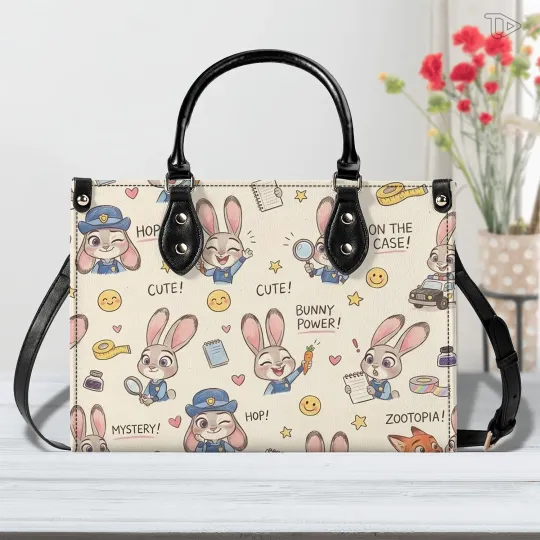 Discover Zootopia Leather Handbag Women Leather Hand Bag-Best Gift for Girl Friend