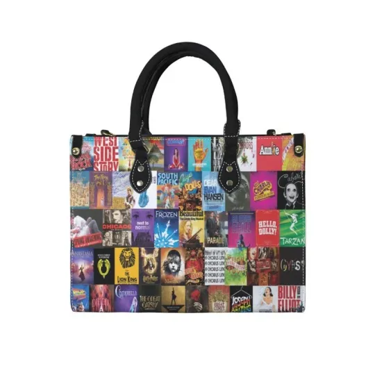 Discover Personalized Broadway Musical Purse, Custom Theater Fan Vegan Leather Handbag