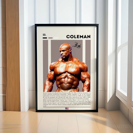 Discover Ronnie Coleman Poster, Digital Bodybuilding Poster, Sports Poster, Motivational Poster