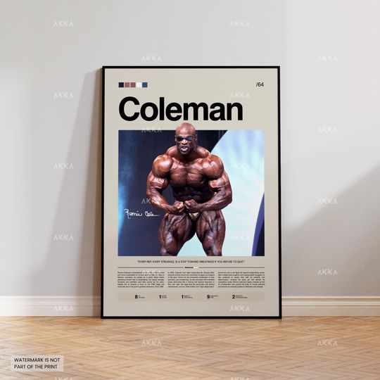 Discover Ronnie Coleman Poster, Mister Olympia Wall Art, Bodybuilding Gym Print Decor