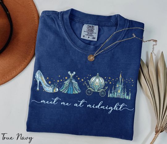 Discover Comfort Colors Meet Me At Midnight Shirt, Disney Princess Shirt, Cinde Tee, Disney Girls Shirt, Disney Princess Cinde Shirt