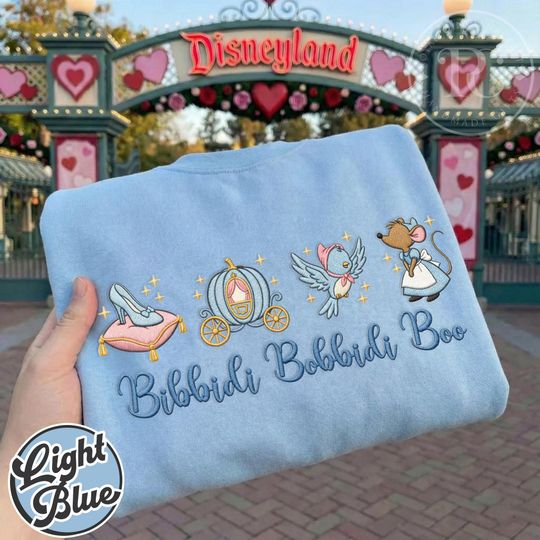 Discover Embroidered Cinde Sweatshirt, Magic Kingdom Family Trip Tee