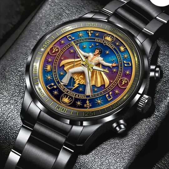 Discover Elvis Presley Black Stainless Steel Watch