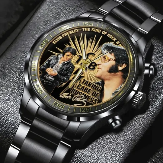 Discover Elvis Presley Black Stainless Steel Watch