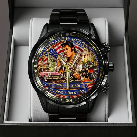 Discover Elvis Presley Black Stainless Steel Watch
