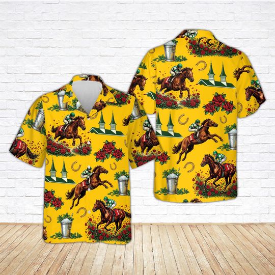 Discover Run For The Roses Hawaiian Shirt, Kentucky Derby Horse Racing Shirt, Churchill Downs Shirt, Derby Day Party Outfit, Jockey Racing Shirt