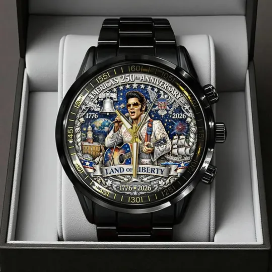Discover Elvis Presley Black Stainless Steel Watch