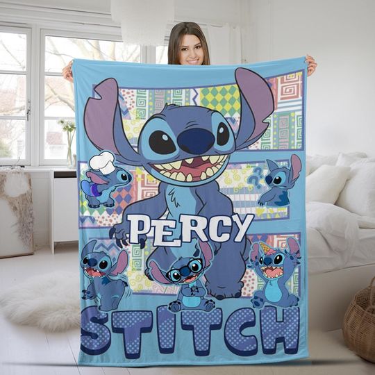 Discover Personalized Stitch Blanket Lilo Stitch Blanket Stitch Birthday Gifts Angel Stitch Christmas Gifts