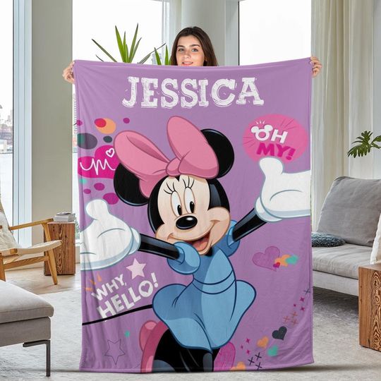 Discover Customized Disney Minnie Mouse Fleece Blanket, Minnie Mouse Quilt, Minnie Mouse Birthday Gifts
