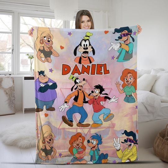 Discover Personalized Goofy Fleece Blanket, Disney Goofy Movie Blanket, Animal Kingdom Disneyland Blanket