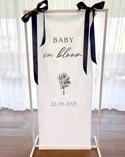 Discover Welcome Sign for Baby Shower, Personalized Fabric Baby Shower Sign, Custom Baby Shower Sign, Custom Baby Shower Decor