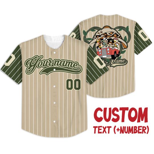 Discover Disney Safari Trip Baseball Jersey, Mickey Friends Animal Kingdom Shirt, Custom Name Disney Family Vacation Outfit
