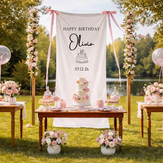 Personalised Birthday Name Flag, Birthday Banner, Custom Birthday Banner, Fabric Sign, Fabric Birthday Sign