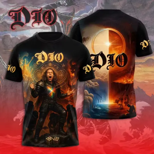 Discover Heavy Metal Rock Dio Band 3D Print T-Shirt