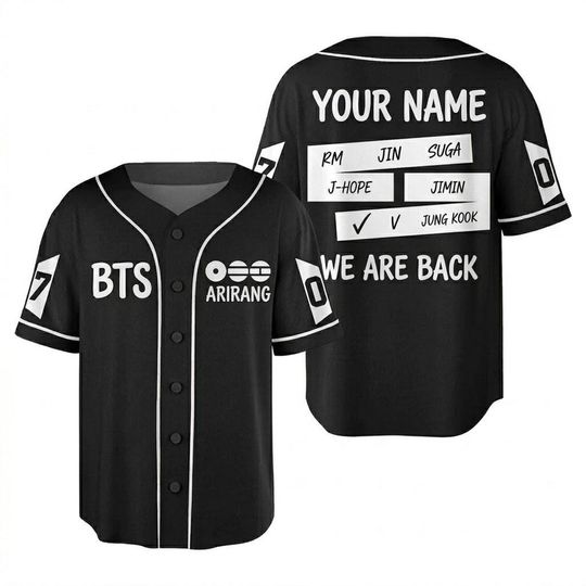 Discover custom b t s jersey shirt, baseball world tour 2026 fan gift
