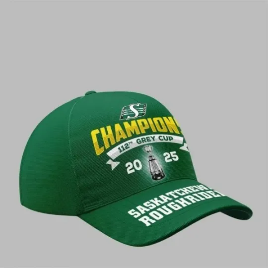 Discover Saskatchewan Roughrider 2025 Grey Cup Champions Classic Cap Hat (3 color)