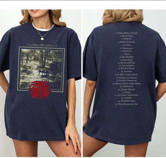 Discover With Heaven On Top Unisex T-Shirt, Vintage Western Graphic T-Shirt, Music Lover Gift, Double Sided Tour Tee