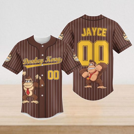 Custom Super Mario Donkey Kong Baseball Jersey, Universal Studios Mario Family Shirt 2026, Super Mario Bros Shirt, Nintendo Mario Shirt