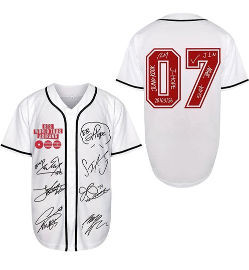 BTS, custom BTS jersey, bts baseball jersey, fan merch, bts world tour shirt, bts 2026, bts fan, world tour merch