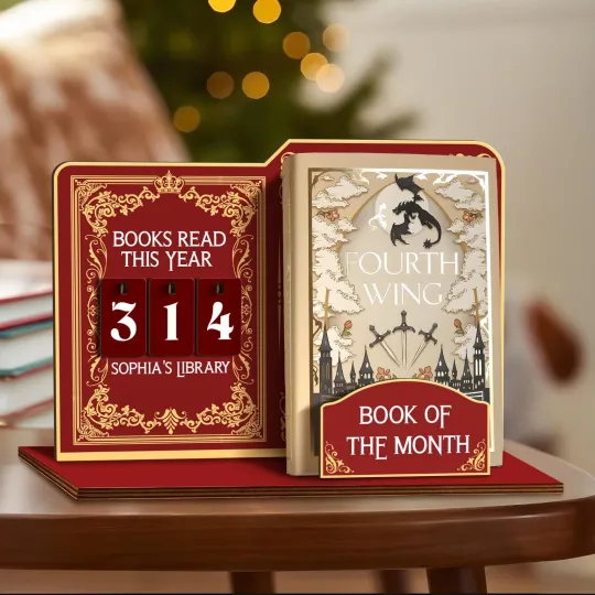 Custom Book Read Holder - Book Tracker, Books Read This Year Counter, Book