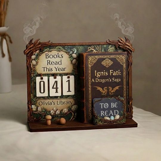 Custom Book Read Holder - Book Tracker, Books Read This Year Counter, Book Of The Month Display, Personal Gift for Readers, Book Lovers