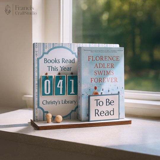 Personalized Books Read Tracker - Custom Book Holder, Books Read This Year, Book Nook, Gift for Readers, Book Lovers Gift, Bookshelf Decor