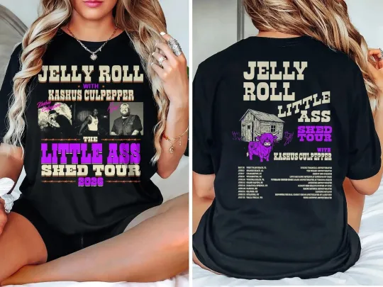 Discover Jelly Roll the Little Ass Shed Tour 2026 North America Concert T-shirt