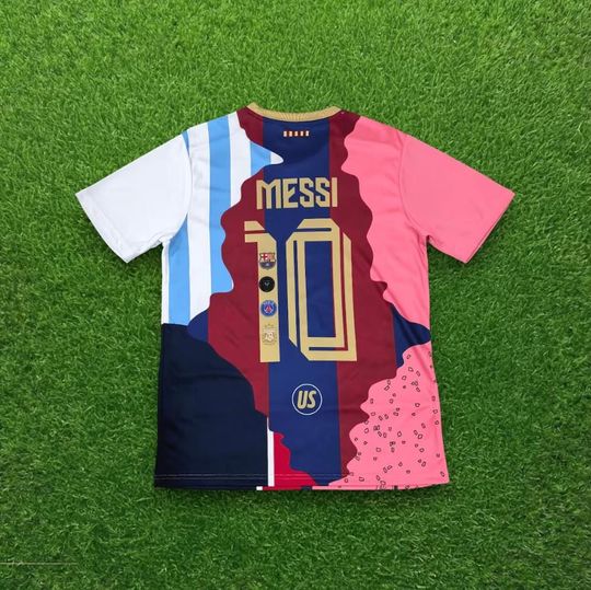 Discover Messi Football Art T-shirt  Graphic football T-shirt  Iconic fan jersey  Football kit for children and adults