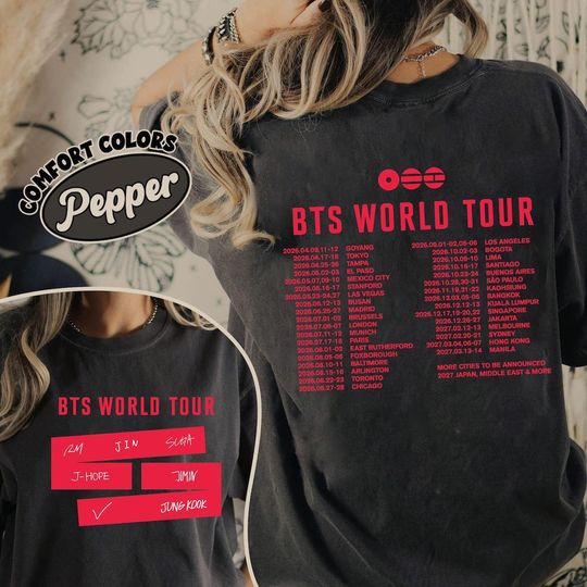 World Tour BTS 2026 Tshirt, Bangtan Comeback 2026 Shirt, Army Concert Merch Arirang Gift, BTS Merch, Army Fan Tee
