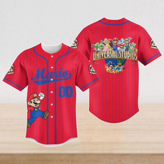 Discover Custom Universal Studios Mario Family Vacation Shirt 2026, Super Mario World Shirt, Super Mario Baseball Jersey, Mario Baseball Shirt
