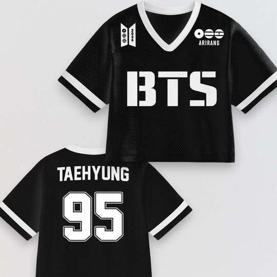 Arirang BTS World Tour 2026 Football Jersey, Custom BTS Member Bias Concert Jersey, Kpop World Tour ARMY Fan Gift, Bangtan Sports Top