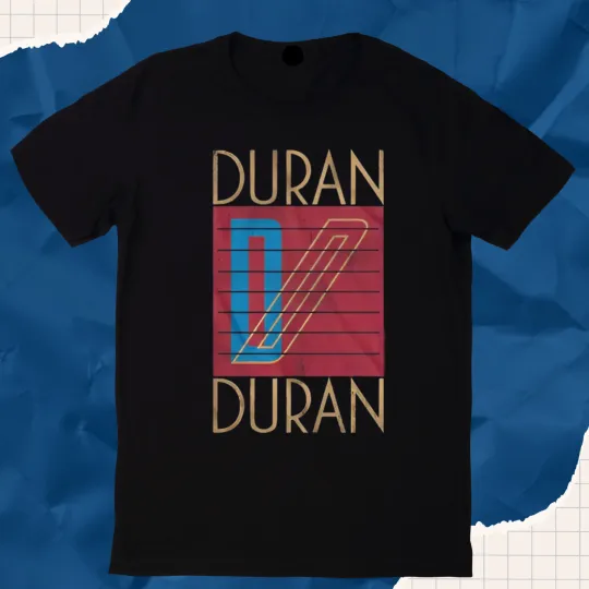 Discover DURAN ART 80's POP ROCK Band Album Concert Tour Black Men Unisex T-Shirt