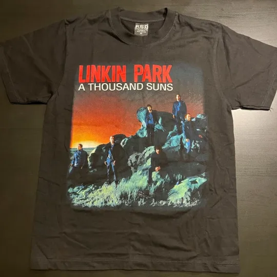 Discover Linkin Park A Thousand Suns World Tour T-Shirt Red Rock Of The Double Sided
