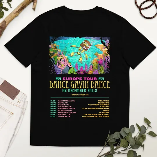 Discover Dance Gavin Dance Band 2026 Europe Tour T Shirt