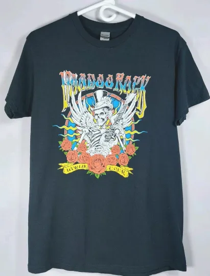 Discover Voodoo Rock Shirt Mens Med Black World Tour Skull Roses Guitar Gildan Adult