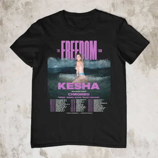 Discover Kesha The Freedom Tour for Summer 2026  T-Shirt