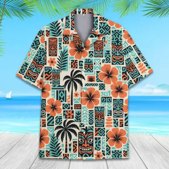 Discover Retro Tiki Hawaii Shirt for Men and Women, Aloha Beach Vacation Summer Top