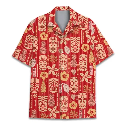 Discover Tiki Hawaiian Shirt Men Women Youth Aloha Beach Vacation Summer