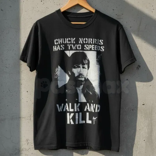 Chuck Norris Two Speeds Shirt Walker Texas Ranger Martial Arts Tee