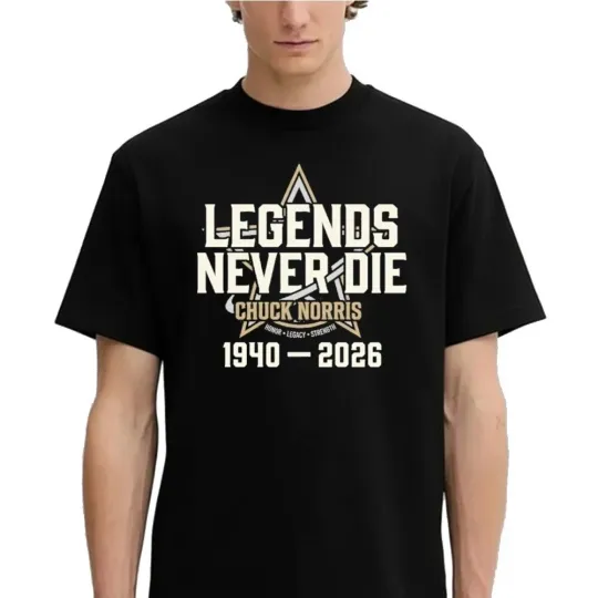Chuck Norris Legends Never Die Shirt 1940-2026 Memorial Tribute Tee