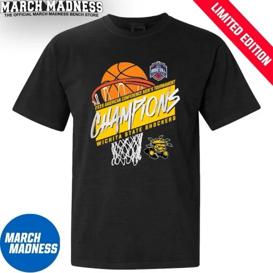 Discover Wichita State Basketball American Conference Tournament Champions Basket Shirt