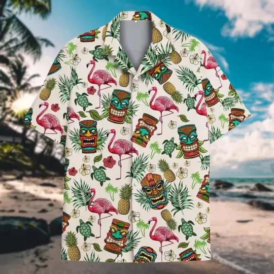 Discover Tropical Tiki Hawaiian Shirt Aloha Beach Summer Vacation Men Women