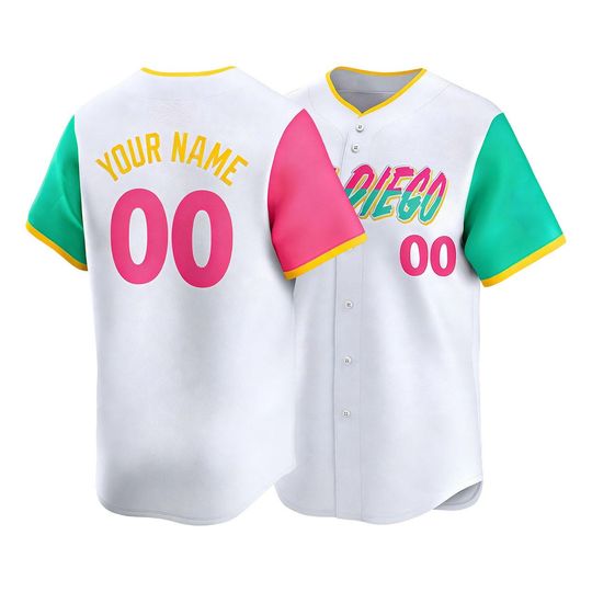 Discover Custom San Diego Urban Baseball Jersey with Personalized Name and Number, White All Stitched Shirt
